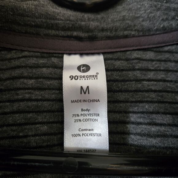 90 Degrees by Reflex Women's Size Medium Full Zip Up Hoodie Gray Warm Jacket - Picture 4 of 5